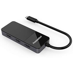 PremiumCord MST Adapter USB-C (DP 1.4) to 3x HDMI 2.0 for Monitors up to 8K @ 30Hz (3 times 4K), Extended + Mirror + Dupate Mode, Black PremiumCord MST Adapter USB-C (DP 1.4) to 3x HDMI 2.0 for Monitors up to 8K @ 30Hz (3 times 4K), Extended + Mirror + Dupate Mode, Black