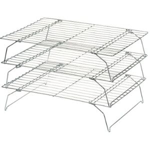 Dexam 17840905 Stackable Rectangular Cooling Racks 34cm x 25cm Set of 3, Silver Dexam 17840905 Stackable Rectangular Cooling Racks 34cm x 25cm Set of 3, Silver