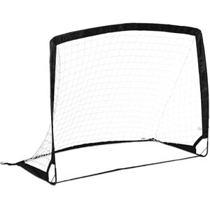 Relaxdays Pop-up Football Gate, Goal, Soccer Practice, Sport Equipment, Transport Bag, HWD: 100 x 120 x 65 cm, Black, Polyester Relaxdays Pop-up Football Gate, Goal, Soccer Practice, Sport Equipment, Transport Bag, HWD: 100 x 120 x 65 cm, Black, Polyester