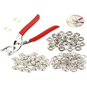 Your's Bath 100 Sets of Snaps, Full Hollow Buttons with Press Stud Clips, Sewing Snaps, Metal Snaps, DIY Tools for Crafts Clothing Your's Bath 100 Sets of Snaps, Full Hollow Buttons with Press Stud Clips, Sewing Snaps, Metal Snaps, DIY Tools for Crafts Clothing