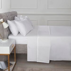 Rapport Home Brighton Hill White Egyptian Cotton Single Flat Sheet White Rapport Home Brighton Hill White Egyptian Cotton Single Flat Sheet White