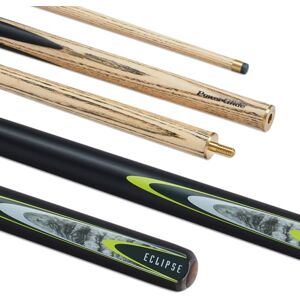 POWERGLIDE One 2-Piece Snooker Cue Stick Eclipse Ash Wood Shaft and Butt with Decal Design Brass Joint Full Size 57" 10 mm Tip POWERGLIDE One 2-Piece Snooker Cue Stick Eclipse Ash Wood Shaft and Butt with Decal Design Brass Joint Full Size 57" 10 mm Tip
