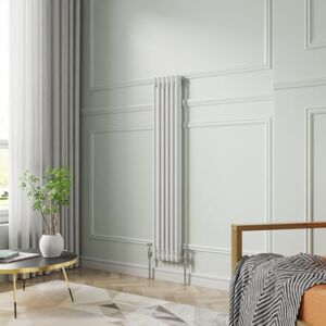 NRG 1500 x 290 mm Gloss White Vertical Cast Iron Radiator Double Panel NRG 1500 x 290 mm Gloss White Vertical Cast Iron Radiator Double Panel