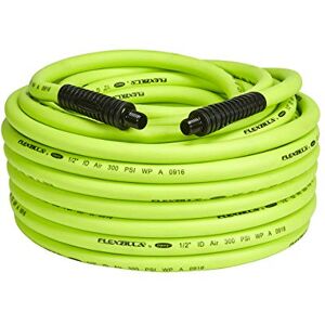 Flexzilla HFZ12100YW4 100 ft. ZillaGreen air Hose MNPT Bend restrictors, 1/2" (inches) x 100' (feet) with 1/2" Ends Flexzilla HFZ12100YW4 100 ft. ZillaGreen air Hose MNPT Bend restrictors, 1/2" (inches) x 100' (feet) with 1/2" Ends