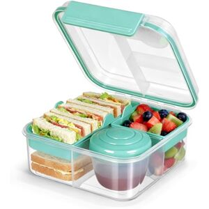 VINATO Lunch Box for Girls School Lunch Box with Jar Hygienic and Waterproof for Children Adults Office School Picnic 1250 ml Light Green VINATO Lunch Box for Girls School Lunch Box with Jar Hygienic and Waterproof for Children Adults Office School Picnic 1250 ml Light Green