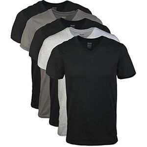 Gildan Men's V-Neck T-Shirts, Multipack, Style G1103 Underwear, Black/Sport Grey/Charcoal (5-Pack), XXL (Pack of 5) Gildan Men's V-Neck T-Shirts, Multipack, Style G1103 Underwear, Black/Sport Grey/Charcoal (5-Pack), XXL (Pack of 5)