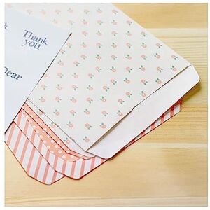 Dailylike Set of 6 Assorted Printed envelopes with Labels Vol. 1 Pink Ribbon 16.5 x 25 cm. 3 Models, 2 envelopes per Model Dailylike Set of 6 Assorted Printed envelopes with Labels Vol. 1 Pink Ribbon 16.5 x 25 cm. 3 Models, 2 envelopes per Model
