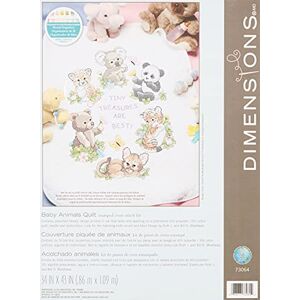Dimensions Quilt Baby Animals, Polyester, Multi-Colour Dimensions Quilt Baby Animals, Polyester, Multi-Colour