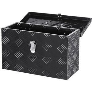 VEVOR Heavy Duty Aluminum Truck Bed Tool Box, Stripes Plated Tool Box with Side Handle and Top Handle, Storage Toolbox Chest Organizer for Trailer, Pickup, RV, 16"x7.5"x10"(406x190x254mm), Black VEVOR Heavy Duty Aluminum Truck Bed Tool Box, Stripes Plated Tool Box with Side Handle and Top Handle, Storage Toolbox Chest Organizer for Trailer, Pickup, RV, 16"x7.5"x10"(406x190x254mm), Black