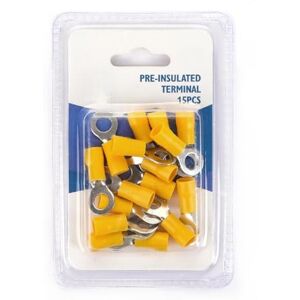 Glowster SV1.25-6 Yellow pre-Insulated Terminal, Ideal for Secure Electrical Connections.Presented in a Convenient Blister Pack of 20, Perfect for Your Projects. Glowster SV1.25-6 Yellow pre-Insulated Terminal, Ideal for Secure Electrical Connections.Presented in a Convenient Blister Pack of 20, Perfect for Your Projects.