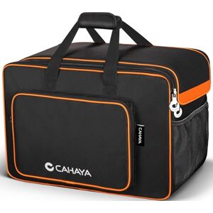 CAHAYA Speaker Bag Portable Padded: Travel Case with Multi Pockets External Straps Tote Protective for Bluetooth Boombox Stands Accessories Model CY0361 CAHAYA Speaker Bag Portable Padded: Travel Case with Multi Pockets External Straps Tote Protective for Bluetooth Boombox Stands Accessories Model CY0361