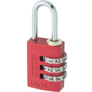 ABUS Combination lock 145/20 red suitcase lock, locker lock, etc. aluminum padlock individually adjustable number code -Safety level 3 ABUS Combination lock 145/20 red suitcase lock, locker lock, etc. aluminum padlock individually adjustable number code -Safety level 3