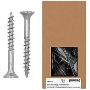 HELPMATE Universal Screws Countersunk Head 3.5 x 30 Stainless Steel A2 Rustproof Pack of 800 Wood Screws with T-Drive and Partial Thread Chipboard Screws for Indoor and Outdoor Use HELPMATE Universal Screws Countersunk Head 3.5 x 30 Stainless Steel A2 Rustproof Pack of 800 Wood Screws with T-Drive and Partial Thread Chipboard Screws for Indoor and Outdoor Use