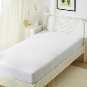 Amazon Basics Zippered Mattress Encasement Cover Waterproof & Bed Bug Proof Mattress Protector, Double Bed, 135 x 190 x 30 cm, White Amazon Basics Zippered Mattress Encasement Cover Waterproof & Bed Bug Proof Mattress Protector, Double Bed, 135 x 190 x 30 cm, White