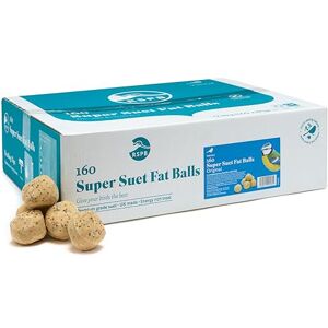 RSPB Fat Balls for Wild Birds, High Energy Suet Balls, Made in the UK, Delicious and Nutritious Bird Food, Suitable for Year-Round Feeding (Box of 160) RSPB Fat Balls for Wild Birds, High Energy Suet Balls, Made in the UK, Delicious and Nutritious Bird Food, Suitable for Year-Round Feeding (Box of 160)
