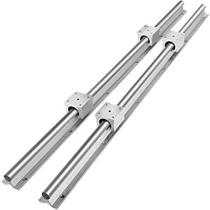 VEVOR Linear Guide Rail Set, SBR16 1500mm, 2 PCS 59 in/1500 mm SBR16 Guide Rails and 4 PCS SBR16UU Slide Blocks, Linear Rails and Bearings Kit for Automated Machines DIY Project CNC Router Machines VEVOR Linear Guide Rail Set, SBR16 1500mm, 2 PCS 59 in/1500 mm SBR16 Guide Rails and 4 PCS SBR16UU Slide Blocks, Linear Rails and Bearings Kit for Automated Machines DIY Project CNC Router Machines