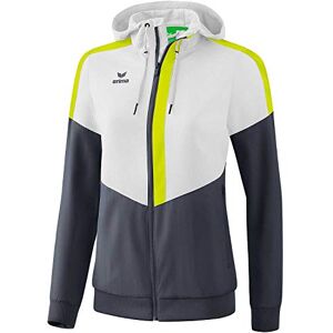 Erima Squad Track Top Jacket with Hood White/Slate Grey/Bio Lime, 44 Erima Squad Track Top Jacket with Hood White/Slate Grey/Bio Lime, 44