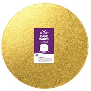 Culpitt 12" Round Cake Boards Gold 2.7mm Cards For Celebration Desserts, Birthday Treats, Tiered Sponge, Cupcakes, and More! 12 inch, Pack Of 10 Culpitt 12" Round Cake Boards Gold 2.7mm Cards For Celebration Desserts, Birthday Treats, Tiered Sponge, Cupcakes, and More! 12 inch, Pack Of 10