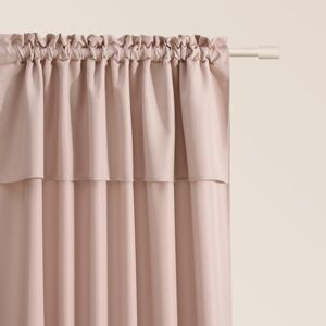 ROOM99 Mia Curtain with Ruffle Tape, 140 x 250 cm, Width x Height Sliding Curtains, Modern Curtain, Living Room, Bedroom, Powder Pink, Pack of 1 ROOM99 Mia Curtain with Ruffle Tape, 140 x 250 cm, Width x Height Sliding Curtains, Modern Curtain, Living Room, Bedroom, Powder Pink, Pack of 1