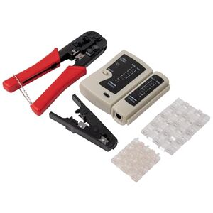 Labgear Network Toolkit RJ45 Crimp Tool Kit Ethernet Crimper CAT5 CAT6 Crimping Tool Kit, Network Cable Tester, 43 Piece Set Labgear Network Toolkit RJ45 Crimp Tool Kit Ethernet Crimper CAT5 CAT6 Crimping Tool Kit, Network Cable Tester, 43 Piece Set