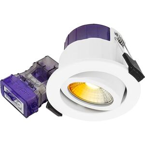 Luceco FType Adjustable Ultra Downlight Power Change and Colour Change Temperature, Dim2Warm, 4W/6W, IP65 Rated, White Luceco FType Adjustable Ultra Downlight Power Change and Colour Change Temperature, Dim2Warm, 4W/6W, IP65 Rated, White