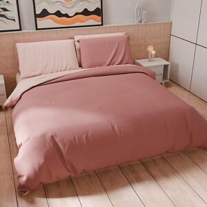 PETTI Artigiani Italiani Double Duvet Cover, Duvet Cover and Pillowcases in Microfiber, Bicolor Light Powder/Dark Powder, 100% Made in Italy PETTI Artigiani Italiani Double Duvet Cover, Duvet Cover and Pillowcases in Microfiber, Bicolor Light Powder/Dark Powder, 100% Made in Italy