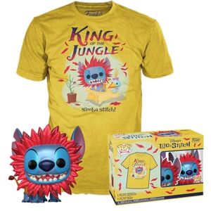 Funko POP! & Tee: Stitch Costume Simba XL T-Shirt Clothes With Collectable Vinyl Figure Gift Idea Toys and Short Sleeve Top for Adults Unisex Men and Women Official Merchandise Funko POP! & Tee: Stitch Costume Simba XL T-Shirt Clothes With Collectable Vinyl Figure Gift Idea Toys and Short Sleeve Top for Adults Unisex Men and Women Official Merchandise