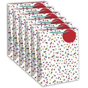 Eurowrap Clairefontaine Excellia 26988-2Cpack Set of 6 Gift Bags Large 26.5 x 14 x 33 cm 210 g Multi-Coloured Polka Dots on White Background Ideal for: Board Games, Puzzles, Gifts Eurowrap Clairefontaine Excellia 26988-2Cpack Set of 6 Gift Bags Large 26.5 x 14 x 33 cm 210 g Multi-Coloured Polka Dots on White Background Ideal for: Board Games, Puzzles, Gifts