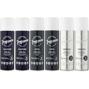 Designer Fragrances 6 Pack Favourites Bundle Luxury Air Freshener Blast Cans For Home & Vehicles – Natural Oils, Lasting Smell, Dry Mist Quick Release Spray – Deodorise & Neutralise Odours – 300ml Designer Fragrances 6 Pack Favourites Bundle Luxury Air Freshener Blast Cans For Home & Vehicles – Natural Oils, Lasting Smell, Dry Mist Quick Release Spray – Deodorise & Neutralise Odours – 300ml