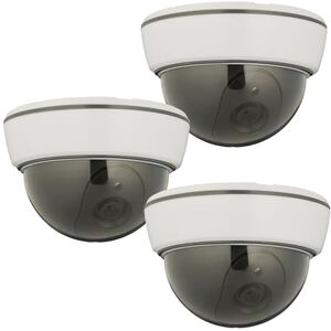 Relaxdays Set of 3 Dummy Cameras, Flashing LED Light, Indoor & Outdoor, Burglar Deterrent, Battery-Operated, White, 8.5 x 12.5 x 12.5 cm Relaxdays Set of 3 Dummy Cameras, Flashing LED Light, Indoor & Outdoor, Burglar Deterrent, Battery-Operated, White, 8.5 x 12.5 x 12.5 cm
