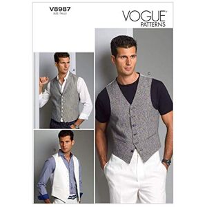 Vogue Patterns V8987 Muu 34/36/ 38/40 Mens Vest, Multi-Color Vogue Patterns V8987 Muu 34/36/ 38/40 Mens Vest, Multi-Color