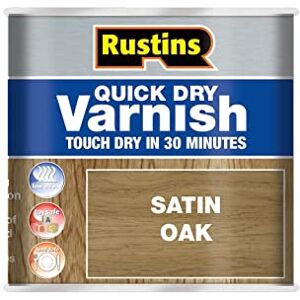 RUSTINS VSOA500 Quick Dry Varnish, Satin Oak, 500ml RUSTINS VSOA500 Quick Dry Varnish, Satin Oak, 500ml