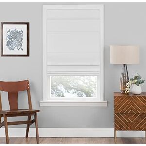 ACHIM Cordless Roman Shades for Windows 29 Inch Width x 64 Inch Length (White) Blackout Polyester Window Privacy Blinds for Bedroom, Kitchen & Dining Room by Home Décor ACHIM Cordless Roman Shades for Windows 29 Inch Width x 64 Inch Length (White) Blackout Polyester Window Privacy Blinds for Bedroom, Kitchen & Dining Room by Home Décor