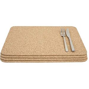T&G FSC Certified Cork Rectangular Table Mats/Surface Protectors, Set of 4, Large, 40 x 30 x 0.6 cm, Natural (15039) T&G FSC Certified Cork Rectangular Table Mats/Surface Protectors, Set of 4, Large, 40 x 30 x 0.6 cm, Natural (15039)