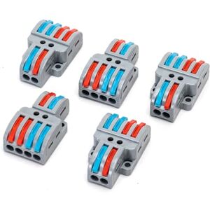 VoltShine Terminal blocks LT-422 (5 pcs.), Modern design in Grey and Orange, Ideal for safe and efficient connections in electrical and electronic projects. Optimize your work! VoltShine Terminal blocks LT-422 (5 pcs.), Modern design in Grey and Orange, Ideal for safe and efficient connections in electrical and electronic projects. Optimize your work!