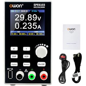 OWON SPE6103 Programmable DC Power Supply (0-60V 0-10A) High Precision 4-Digit Multiple Protection,300w lab Bench DC Power Supply with PC Software and USB Charging OWON SPE6103 Programmable DC Power Supply (0-60V 0-10A) High Precision 4-Digit Multiple Protection,300w lab Bench DC Power Supply with PC Software and USB Charging