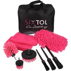 SIXTOL CAR DETAILING PINK 9 9-Piece Multifunctional Car Cleaning and Washing Tool Set Interior & Exterior Cleaning Practical Storage Bag SIXTOL CAR DETAILING PINK 9 9-Piece Multifunctional Car Cleaning and Washing Tool Set Interior & Exterior Cleaning Practical Storage Bag