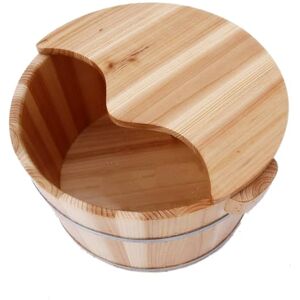 LYBH 21cm Solid Cedar Wood Foot Basin Tub Bucket, with Massager and lid Solid Wood Handmade,Wooden Foot Basin Set, for Foot Bath, Massage, Spa, Sauna, Soak (Color : 4, Size : Height 21cm) LYBH 21cm Solid Cedar Wood Foot Basin Tub Bucket, with Massager and lid Solid Wood Handmade,Wooden Foot Basin Set, for Foot Bath, Massage, Spa, Sauna, Soak (Color : 4, Size : Height 21cm)