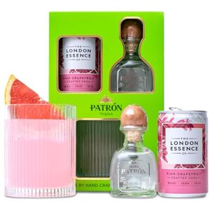 BEAMS INTERNATIONAL Patrón Tequila Blanco Gift Set Premium Mini Alcohol Bottles Gift Set with 5cl Silver Liqueur, Pink Grapefruit Mixer & Tumbler Glass, Luxury Tequila Gifts for Women, Men, Christmas Cocktail Gifts BEAMS INTERNATIONAL Patrón Tequila Blanco Gift Set Premium Mini Alcohol Bottles Gift Set with 5cl Silver Liqueur, Pink Grapefruit Mixer & Tumbler Glass, Luxury Tequila Gifts for Women, Men, Christmas Cocktail Gifts