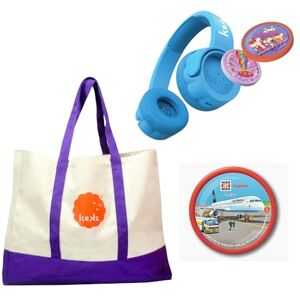 Kekz Premium Starter Set: Cookie Earphones Blue Including Cookie Crew Radio Play & Wunder, Exclusive to Amazon Beach Bag & Was Was Was Junior Airport Audio Chip (Headphones for Children) Kekz Premium Starter Set: Cookie Earphones Blue Including Cookie Crew Radio Play & Wunder, Exclusive to Amazon Beach Bag & Was Was Was Junior Airport Audio Chip (Headphones for Children)