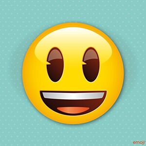 Innova Editions Smile Emoji Art, Turquoise, 40 x 40 x 2.5 cm Innova Editions Smile Emoji Art, Turquoise, 40 x 40 x 2.5 cm
