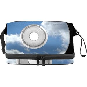 Generic Multi-Functional Storage Travel Cosmetic Bag with Handle,Large Capacity Travel Cosmetic Bag,Cd DVD Clouds Sky Music Generic Multi-Functional Storage Travel Cosmetic Bag with Handle,Large Capacity Travel Cosmetic Bag,Cd DVD Clouds Sky Music