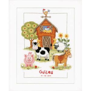 Vervaco Counted Cross Stitch at TH Farm, Multi, One Size Vervaco Counted Cross Stitch at TH Farm, Multi, One Size