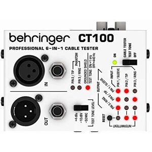 Behringer CABLE TESTER CT100 Professional 6-in-1 Cable Tester Behringer CABLE TESTER CT100 Professional 6-in-1 Cable Tester