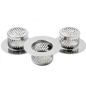 CNSZNAT Bathtub Drain Cover, Bathroom Sink Strainer, Drain Hair Catcher for Bathtub Laundry Utility Sink, Fit Hole Size from 1.55" to 1.8" and Depth Than 1" (3-Pack) CNSZNAT Bathtub Drain Cover, Bathroom Sink Strainer, Drain Hair Catcher for Bathtub Laundry Utility Sink, Fit Hole Size from 1.55" to 1.8" and Depth Than 1" (3-Pack)