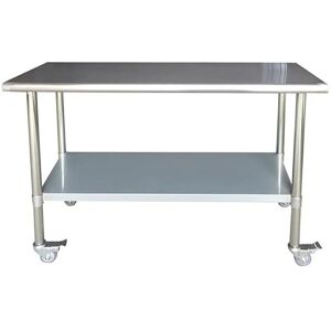 Stalwart DA-WTG600X1500C Commercial Mobile Work Table Stainless Steel Bottom Shelf 1500x600x900mm Stalwart DA-WTG600X1500C Commercial Mobile Work Table Stainless Steel Bottom Shelf 1500x600x900mm
