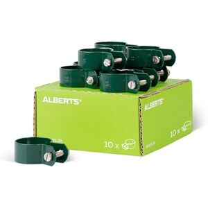 Alberts GAH- 655211 Pack of 10) for Fastening Post Bracers Galvanised Green Plastic-Coated RAL 6005 Diameter 40 mm (German Import) Alberts GAH- 655211 Pack of 10) for Fastening Post Bracers Galvanised Green Plastic-Coated RAL 6005 Diameter 40 mm (German Import)