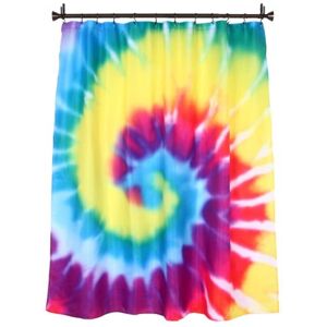 InterDesign iDesign Tie Dye Shower Curtain, High Bathtub Curtain, Made of Polyester, Multi-Colour InterDesign iDesign Tie Dye Shower Curtain, High Bathtub Curtain, Made of Polyester, Multi-Colour