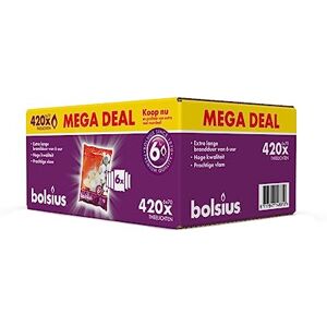 BOLSIUS Value Pack Tea Lights Box of 420 Tea Light White Long Burning Time of 6 Hours Clean Burn Includes Natural Vegan Wax No Palm Oil BOLSIUS Value Pack Tea Lights Box of 420 Tea Light White Long Burning Time of 6 Hours Clean Burn Includes Natural Vegan Wax No Palm Oil