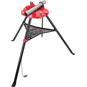 VEVOR Chain Vise with Tripod Stand 1/8"-6" Pipe Capacity 1323 lbs Loading Capacity Portable Stand with Folding Legs and Tool Tray Ideal for Plumbing and Pipe Work VEVOR Chain Vise with Tripod Stand 1/8"-6" Pipe Capacity 1323 lbs Loading Capacity Portable Stand with Folding Legs and Tool Tray Ideal for Plumbing and Pipe Work